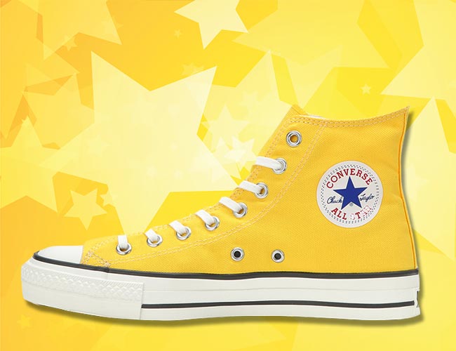 รองเท้าผ้าใบสีเหลือง Converse Canvas All Star J Hi